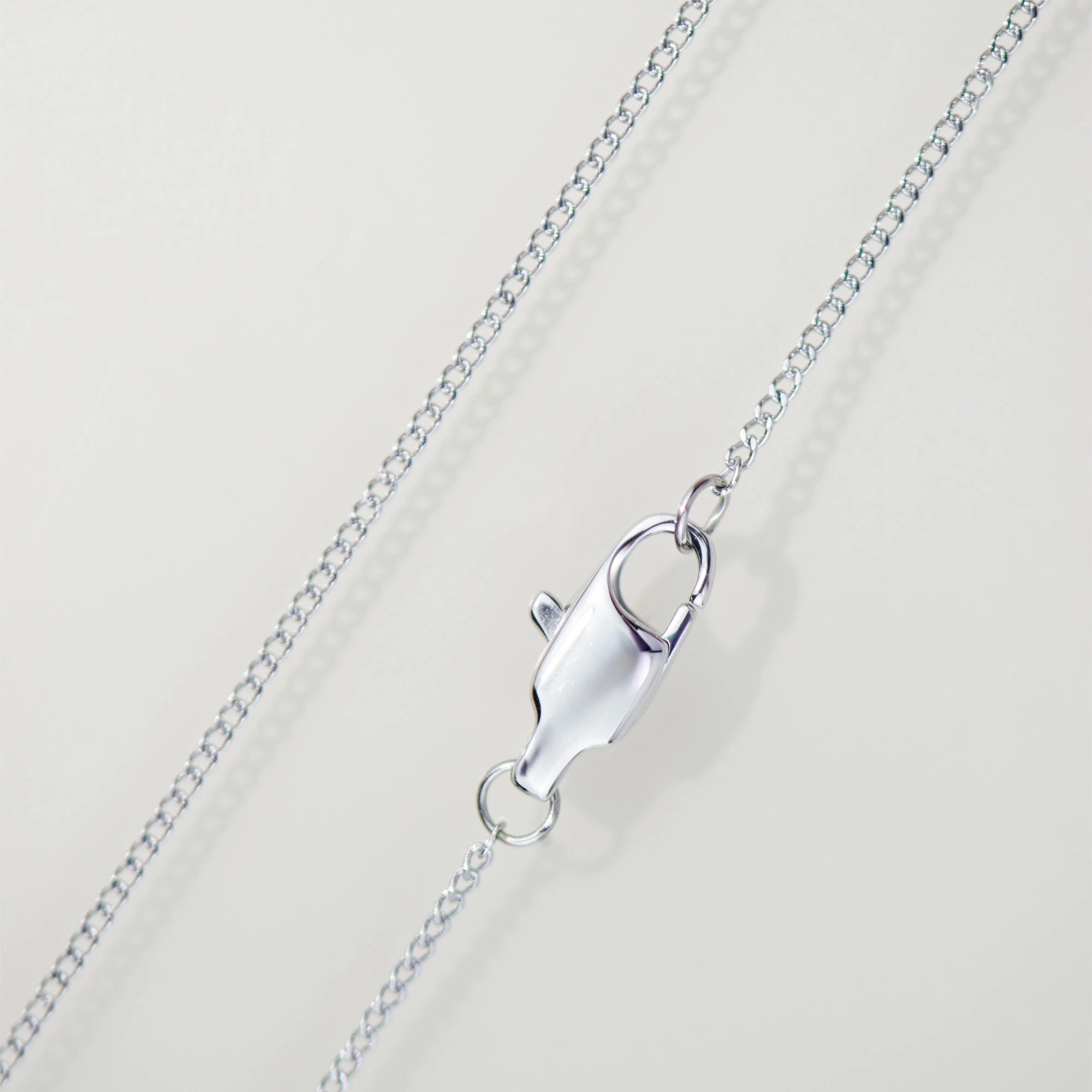 Pendentif forma, maille gourmette, argenté – Image 3