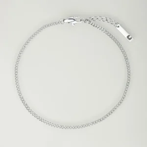 Bracelet Forma, maille gourmette, argenté