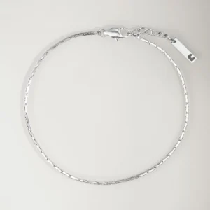 Bracelet Forma, maille forçat limée, argenté